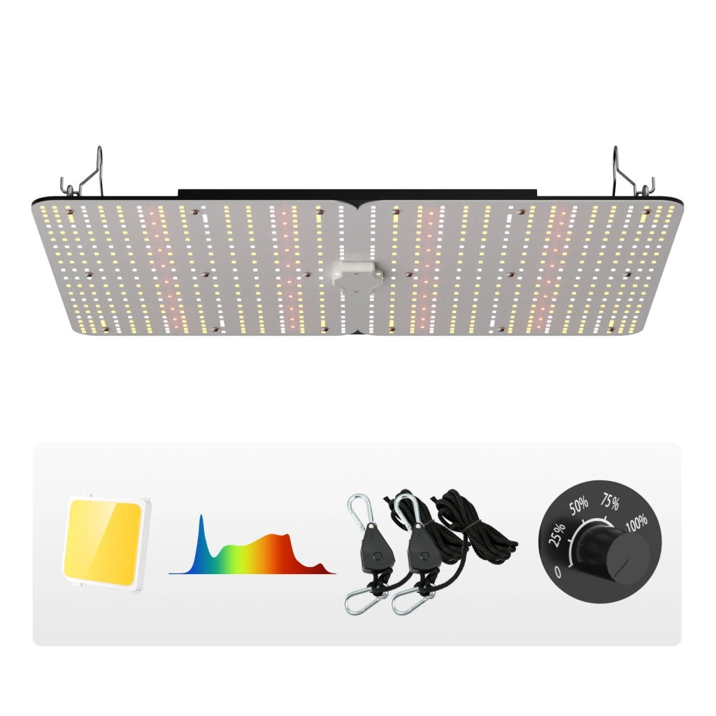 Lampada LED per coltivazione piante 300W a spettro completo in alluminio dimmerabile IP65 per serra interna 120-277V