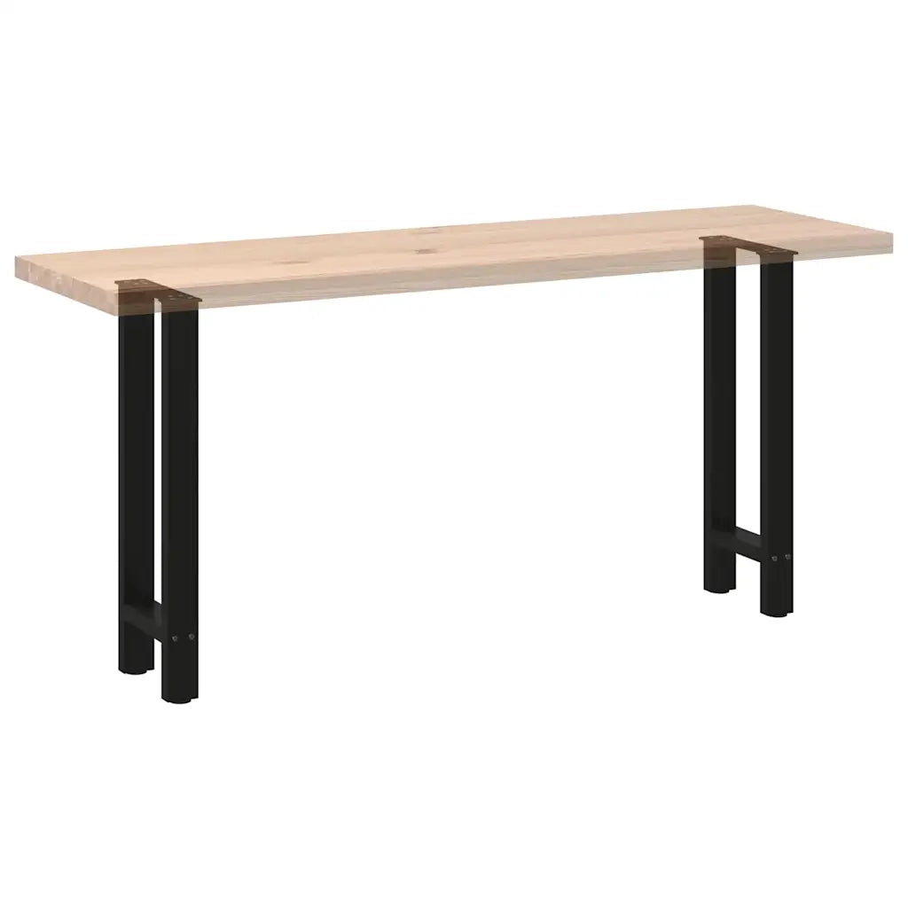 Pieds de table console Noir 2 pièces 38 x (72-73) cm Acier