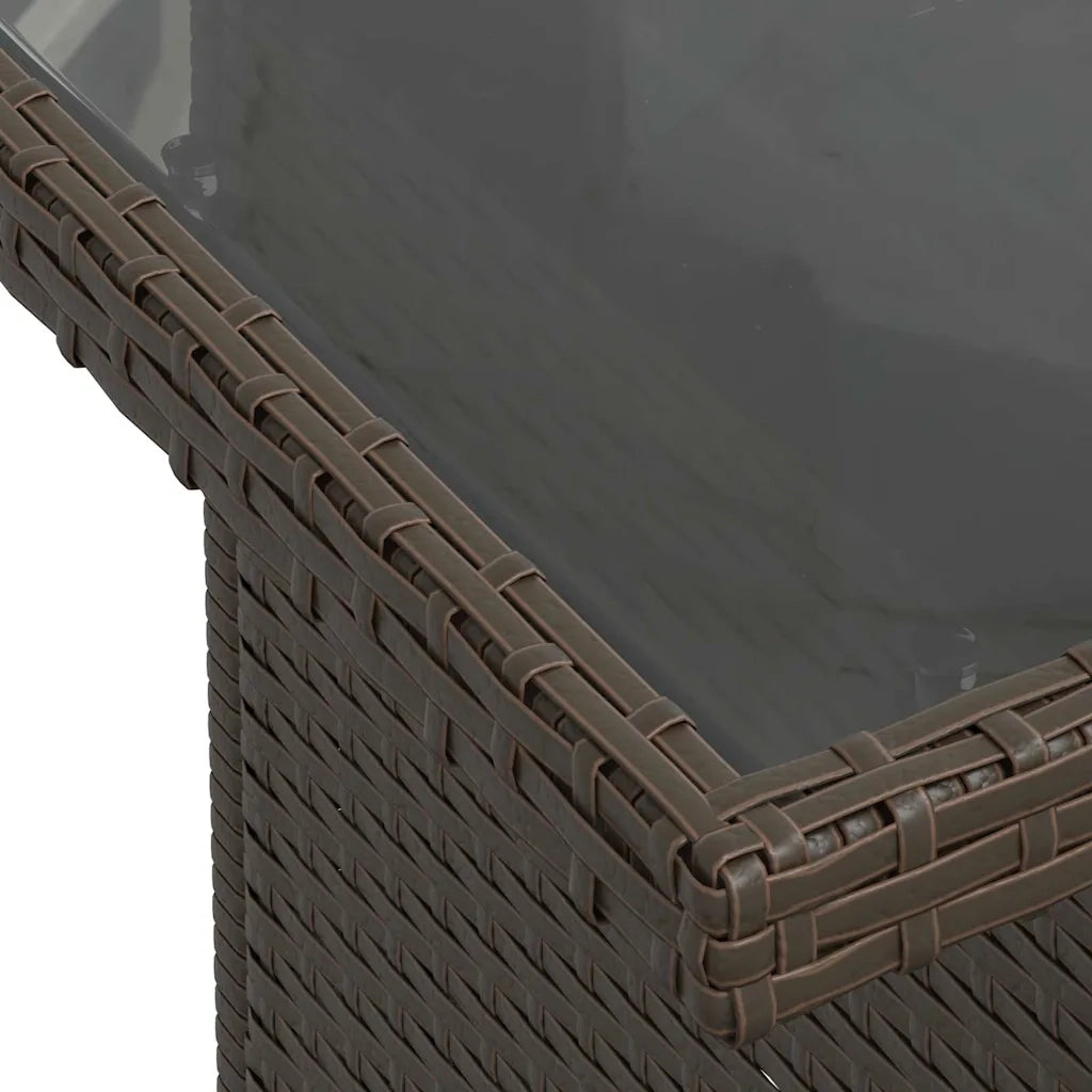 Set Divano da Giardino 9 pcs Marrone e Rosso polyrattan 3348850