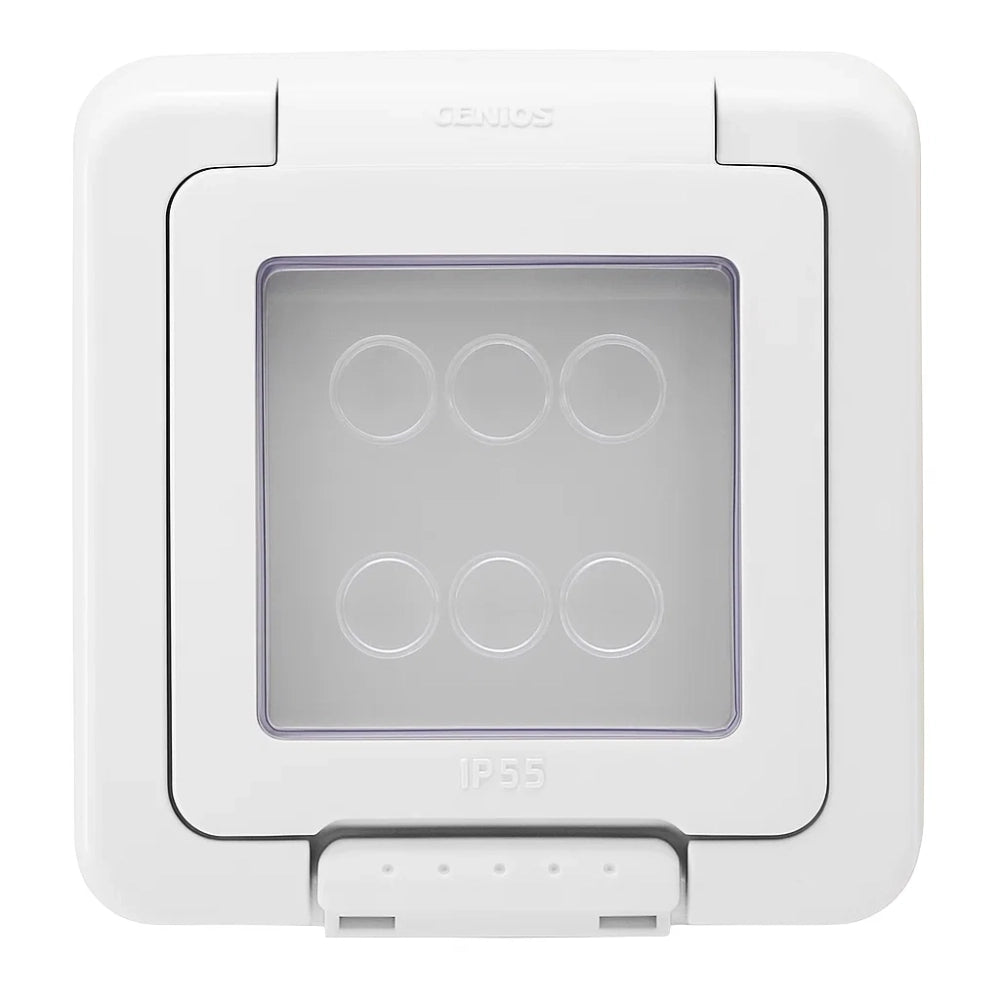 Gewiss 27401 calotta stagna combi per 2 moduli sistema ip55 grigia da parete