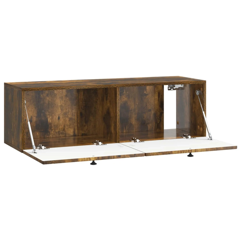 Mobile Porta TV da Muro-Credenza per TV sospesa Rovere Fumo 98 x 31 x 30 cm 630701