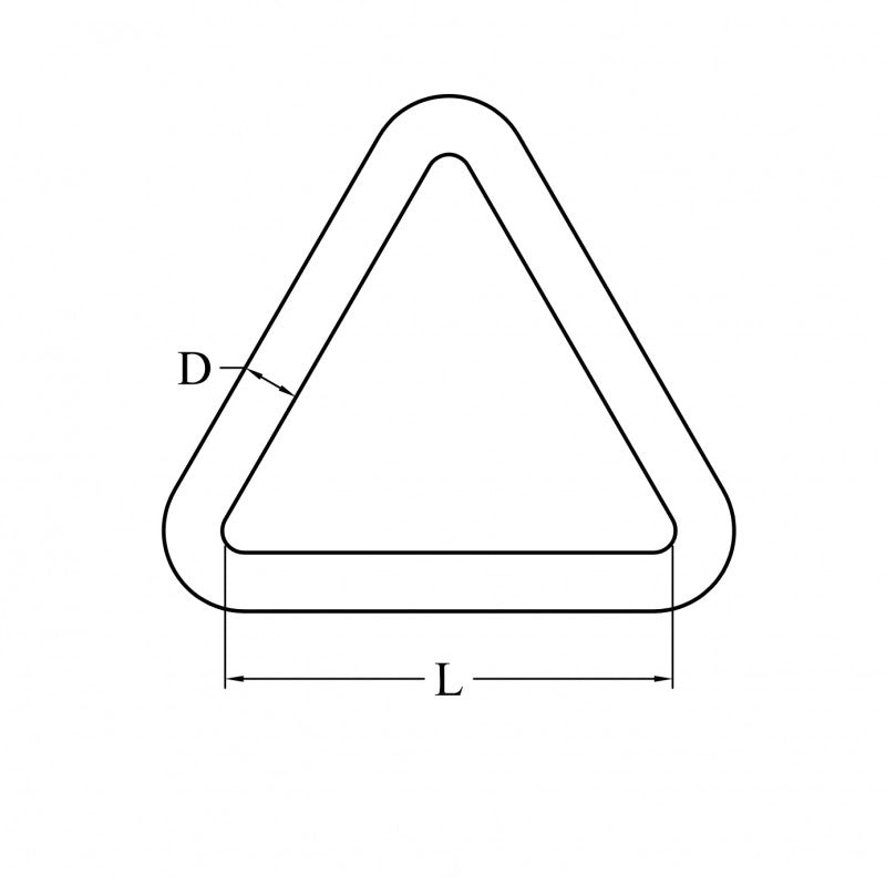 TRIANGOLO INOX 316 Ø MM.8X50