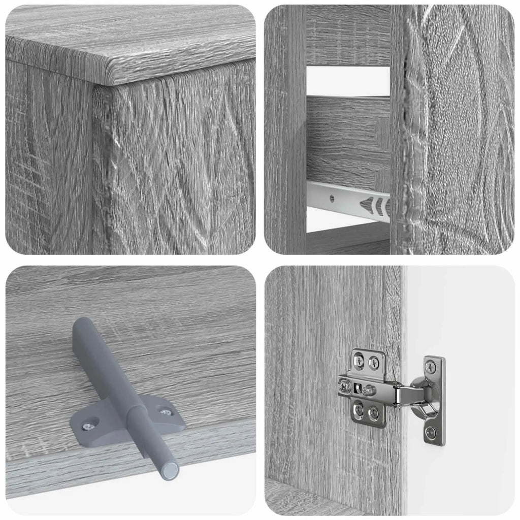Set di Mobili da Bagno da 4 Pezzi DELFT Sonoma grigio 3417951