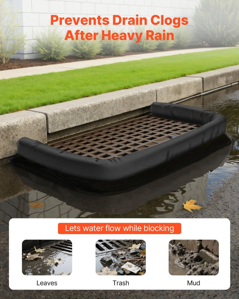 Sacchetto Filtrante per Sedimenti 12,7 cm x 3 m WY-12130 Barriera Antierosione in Tessuto Non Tessuto e Polipropilene per Drenaggio Giardino 1 Pezzo