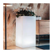 VASO CUBE BRIGHT 40X40XH80CM 20 L BIANCO