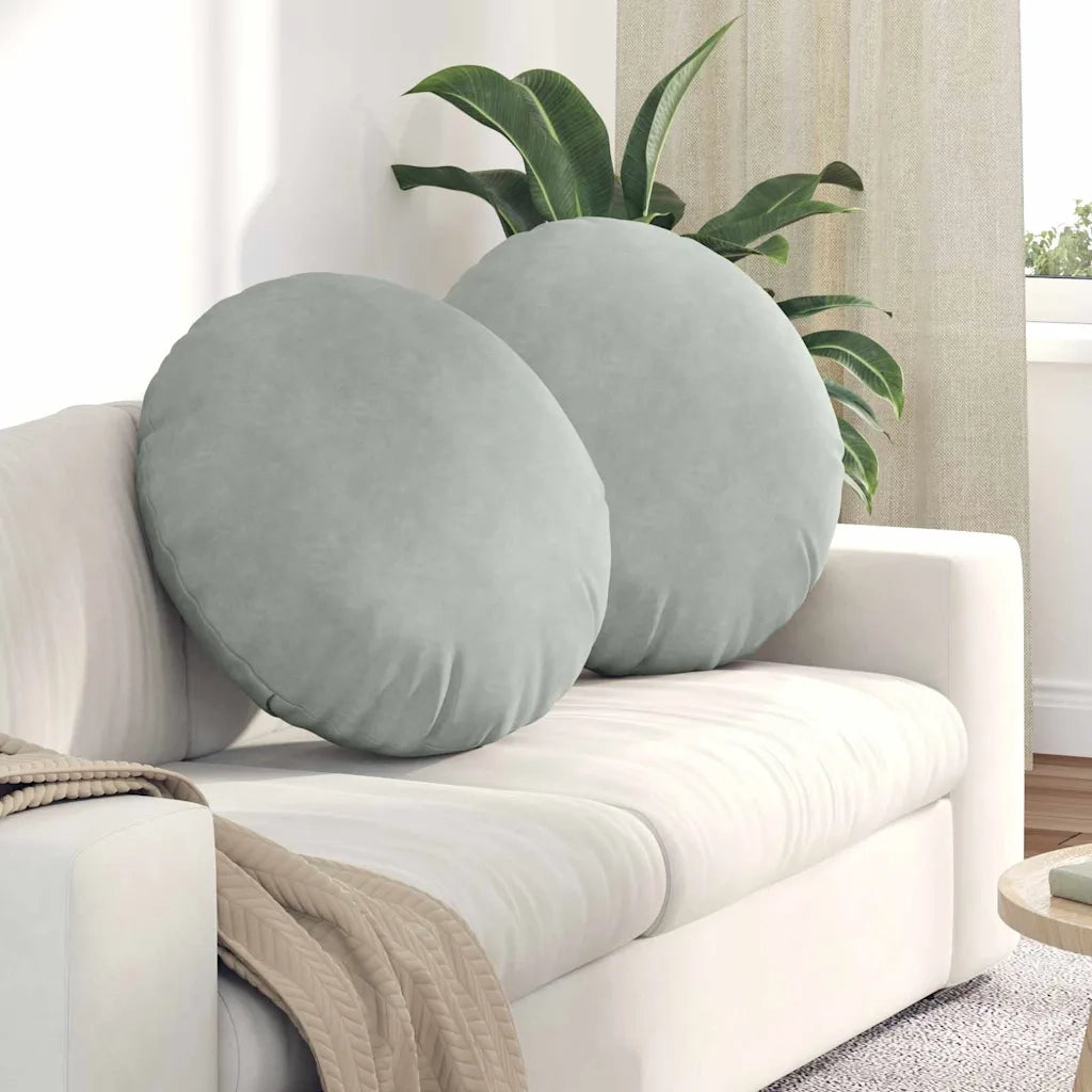Cuscini per Seduta 2 pz | Cuscini per sedie Grigio chiaro ?60 x 21 cm Velluto