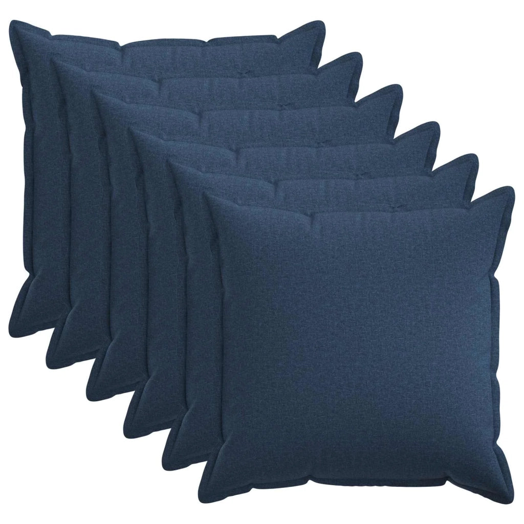Federa 6 pcs HOUTEN Blu 55 x 55 cm Lino 920334