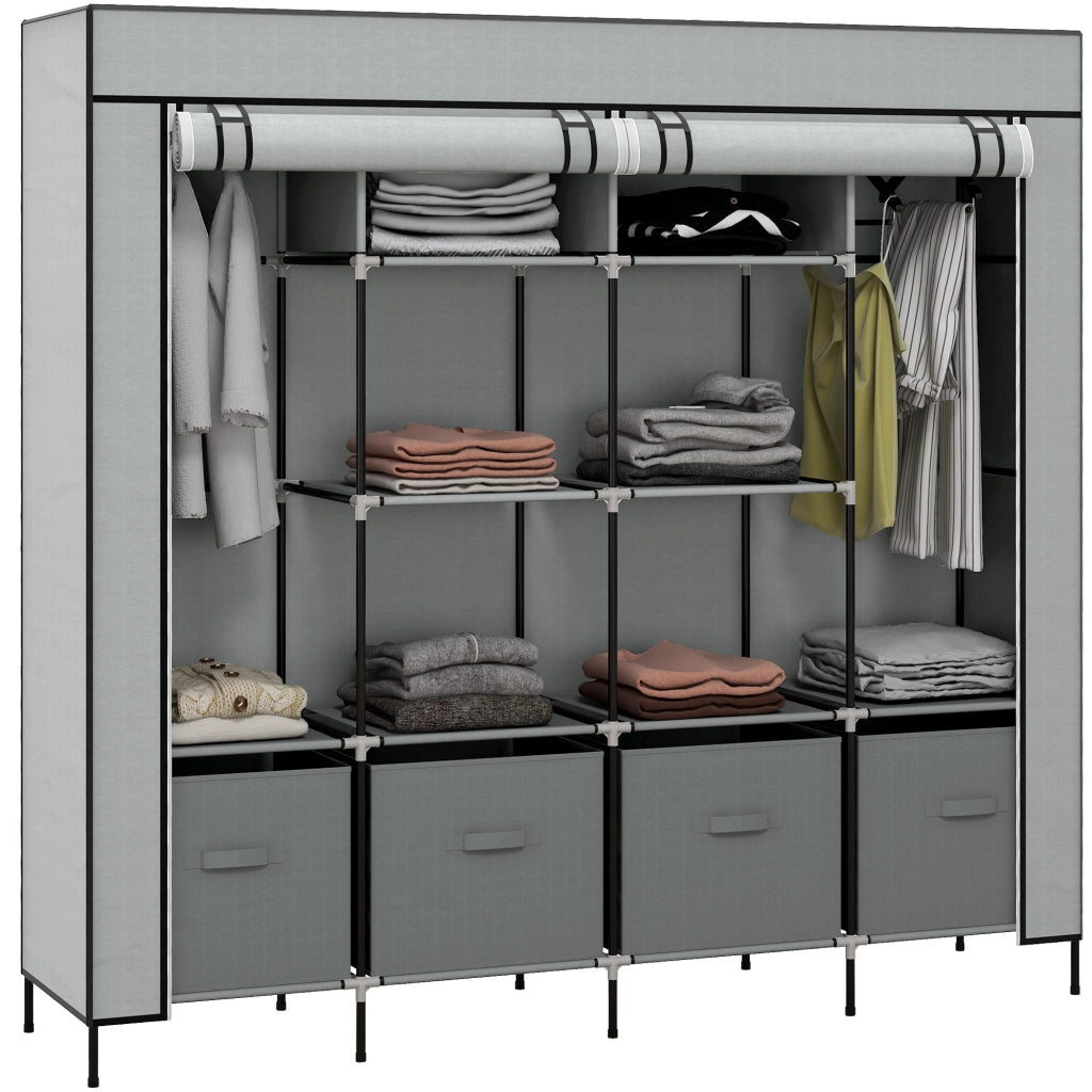Armadio con 10 Ripiani e 4 Cassetti ¨C Minimal ¨C Grigio