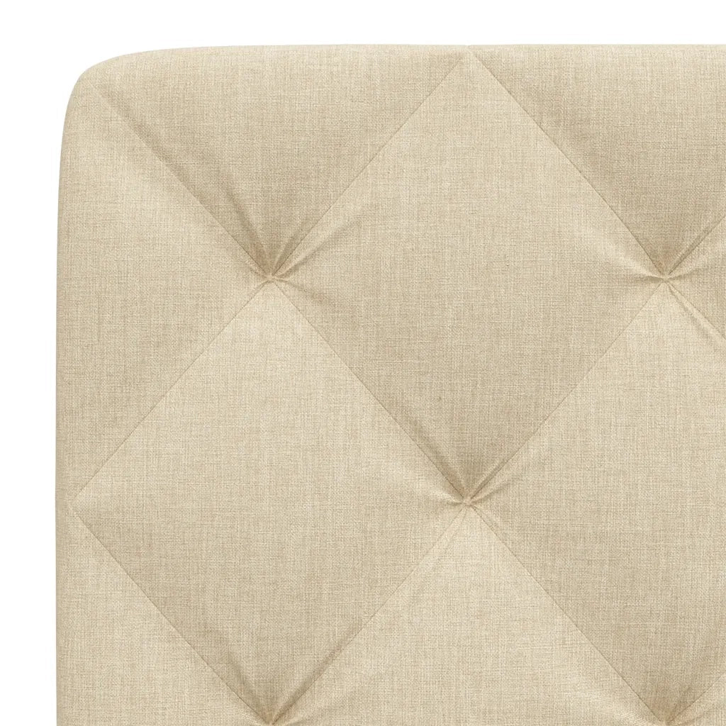 Coussin de tête de lit crème 80 cm tissu