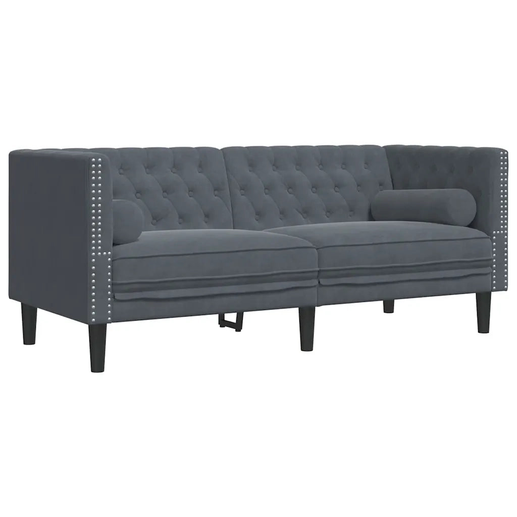 Divano per Soggiorno 2 pcs Grigio scuro 194 x 74,5 x 70,5 cm 3385865