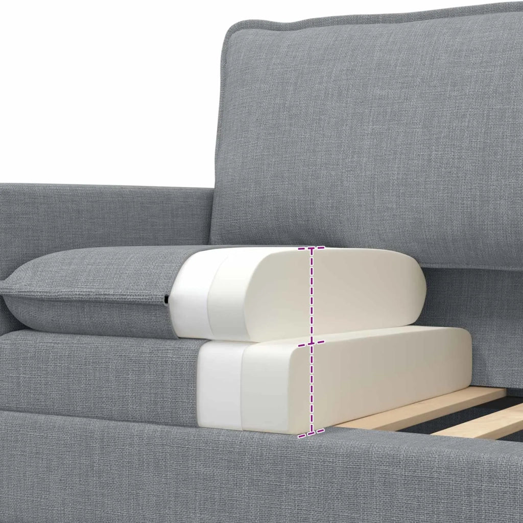 Set di divani 2 pz Grigio Chiaro Tessuto 3417059