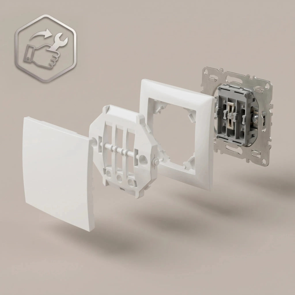 Interruttore Singolo Oste Jnh006-w White