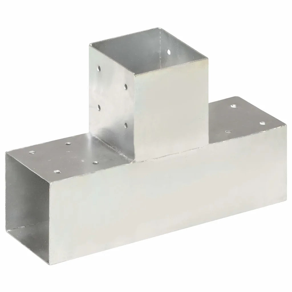 Connettore per Pali a Forma di T in Metallo Zincato 91x91 mm 145471