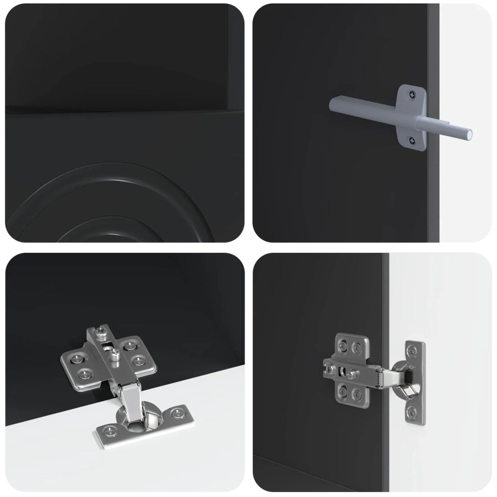 Mobile TV LED a 3 pezzi Nero Legno ingegnerizzato 3416495