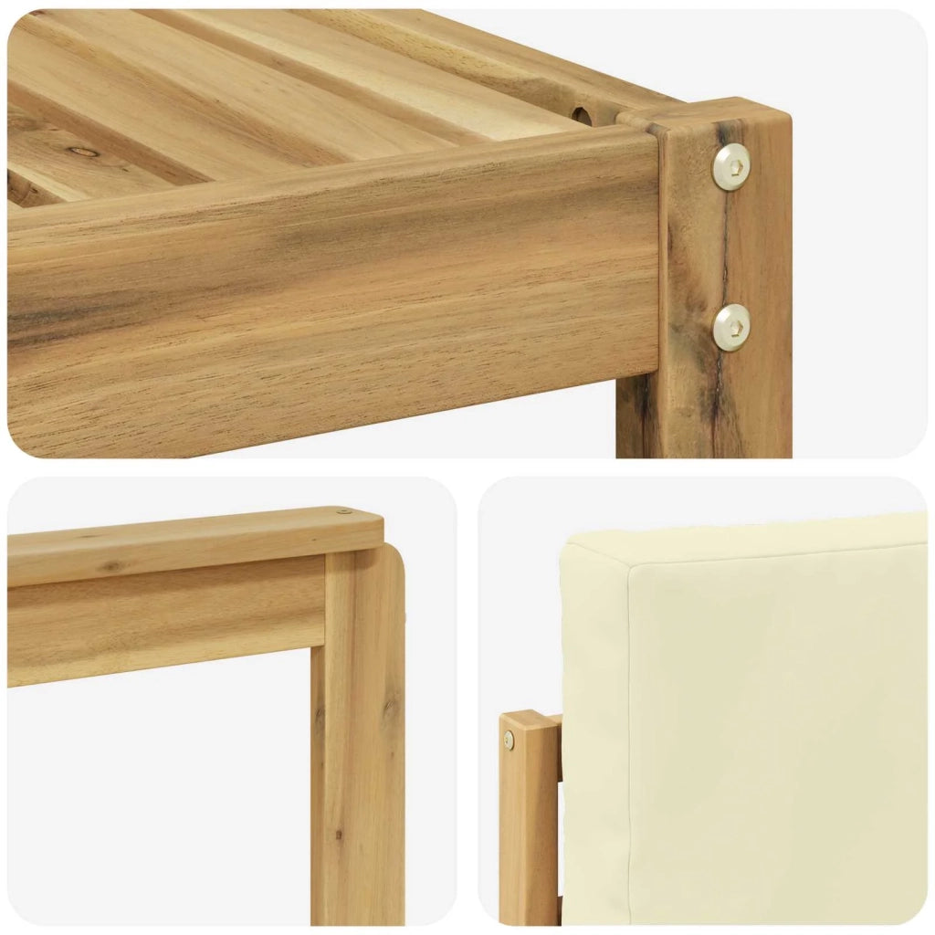 Set di divani da esterno 5 pz Bianco e Crema 3387199