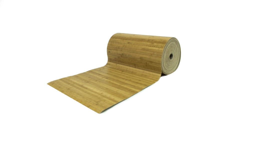 Tappeto Bamboo Passatoia Antiscivolo In Tinta Unita Colore Naturale - 50x180 - Naturale
