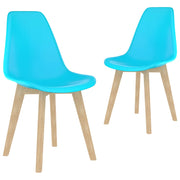 Sedie da Pranzo 2 pz Blu in Plastica 289125