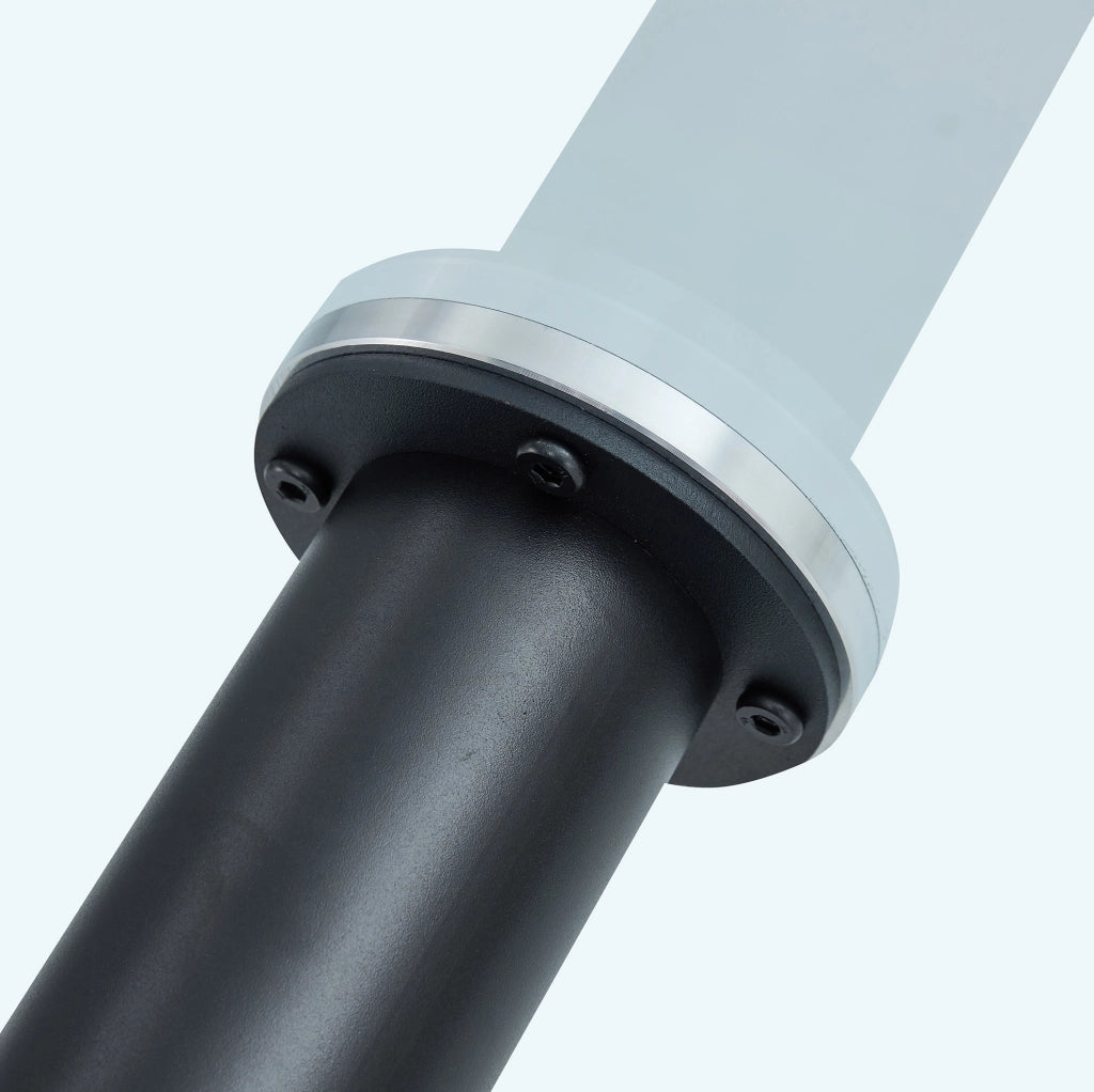 TAVOLO BAR Rotondo 85 cm in Vetro Trasparente e Metallo Nero