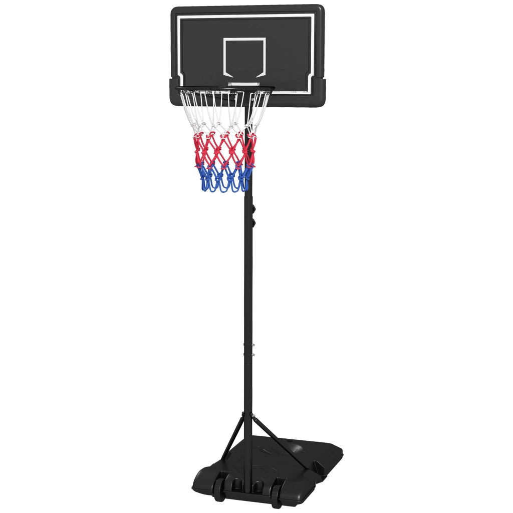 Cestino da Basket Regolabile in Altezza ¨C zephmum ¨C Nero, Metallo, 182-213 cm
