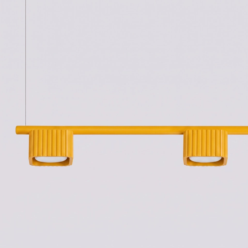 Lampadario RIFF 4 giallo Gx53