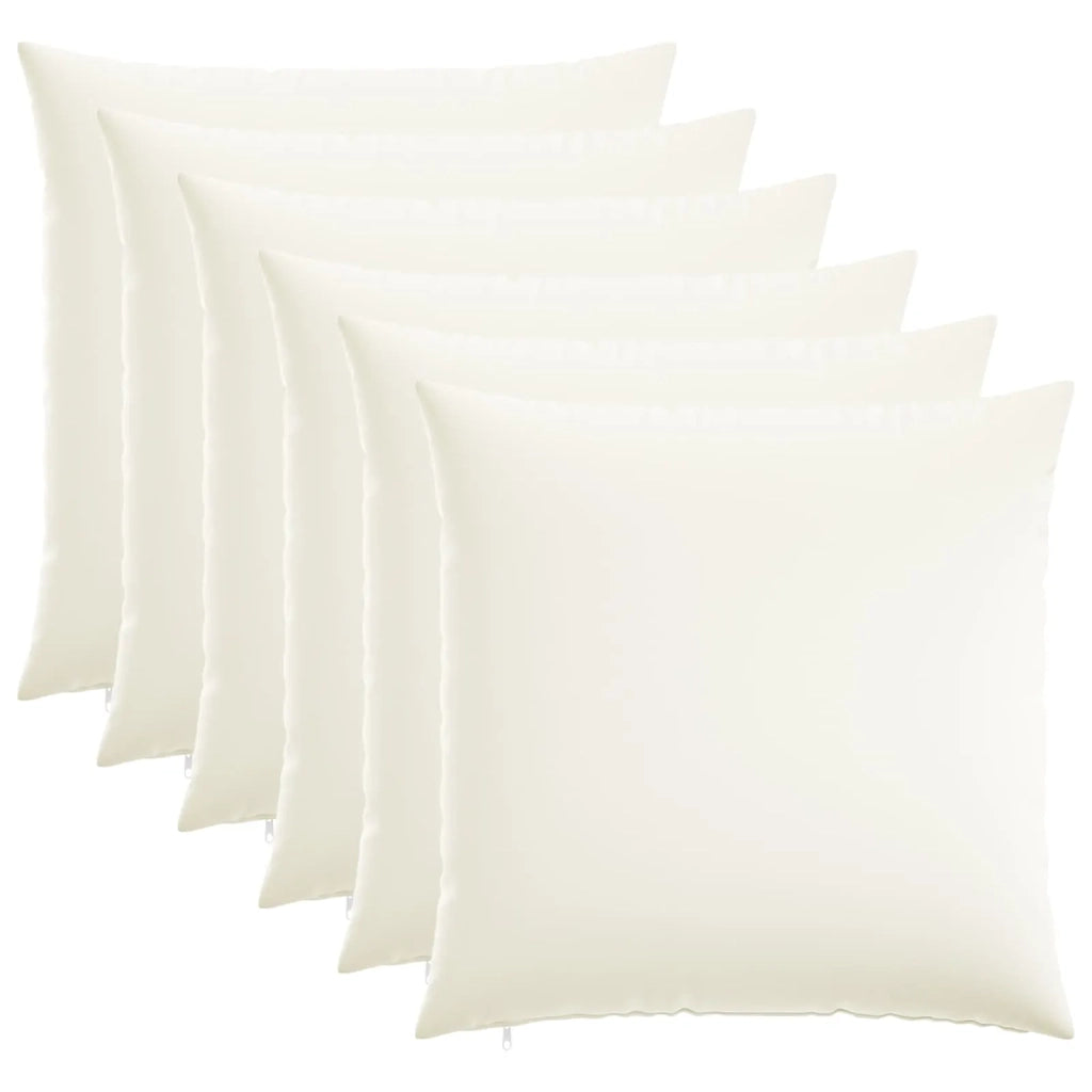 Federa 6 pz HEERLEN Bianco 60 x 60 cm Tessuto 912542