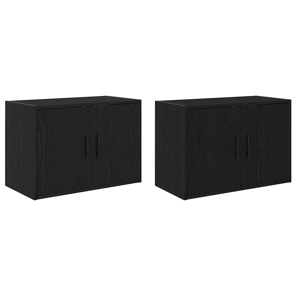 Pensili per Garage 2 pz Neri in Legno Multistrato CFW8542166