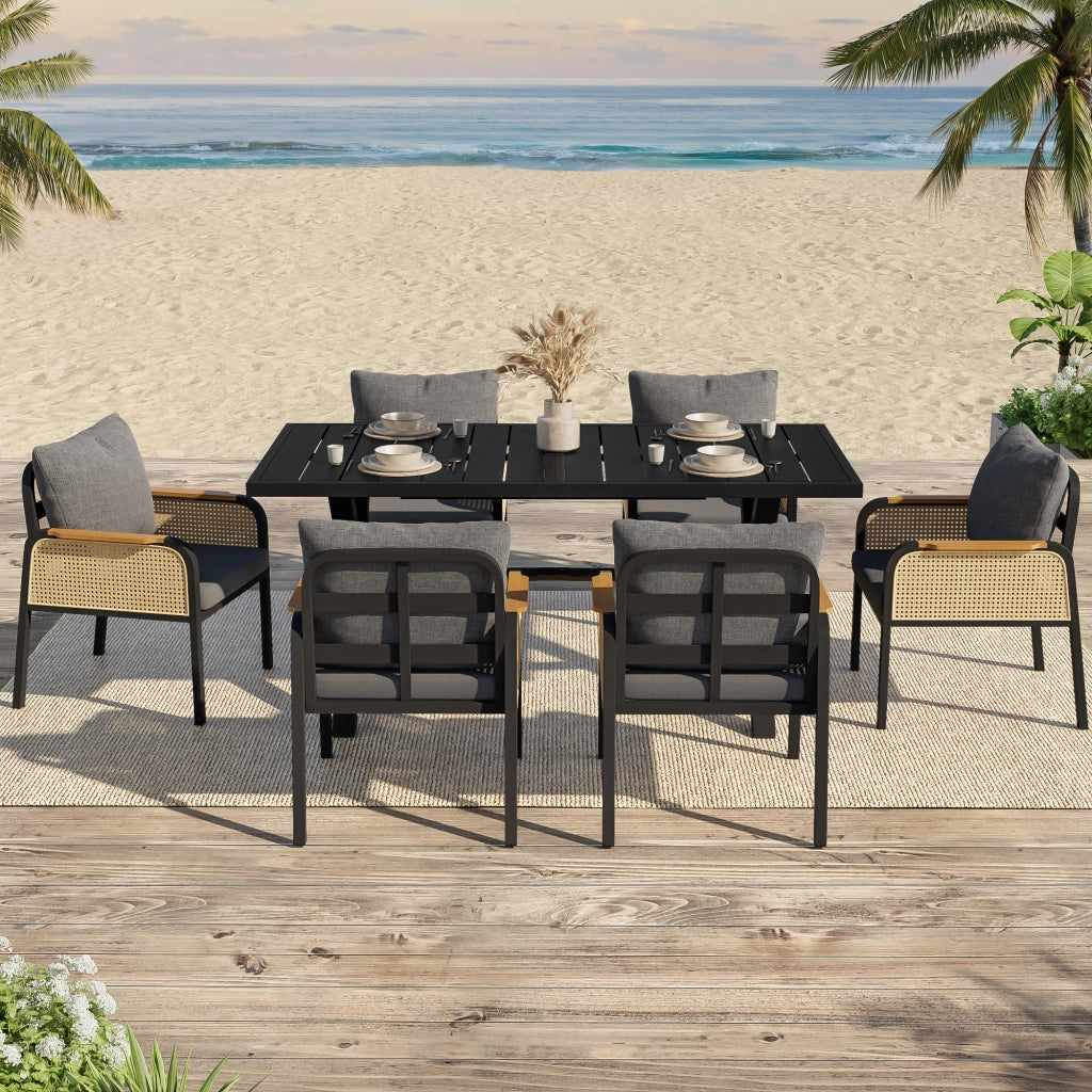 Divano da Giardino Set ¨C MINIMAL ¨C Metallo, Cuscini Inclusi