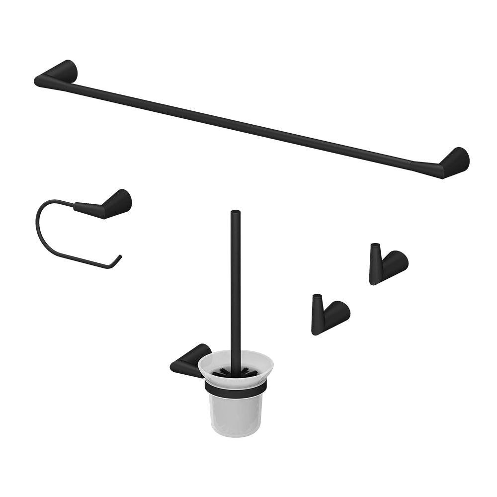Vicco Set accessori bagno Nero 5 parti