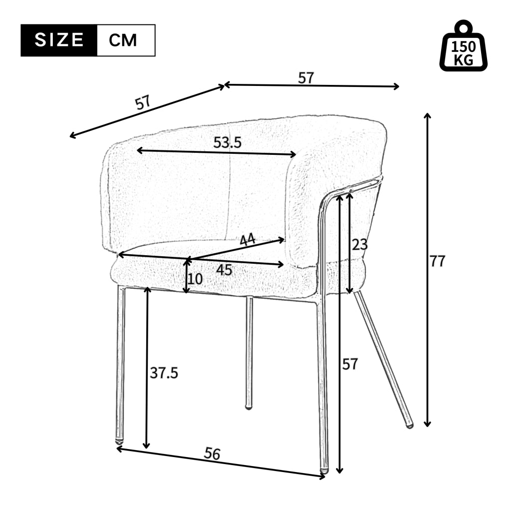 SEDIA Relax Set da 2 pezzi Bianca in pelliccia sintetica con gambe in metallo