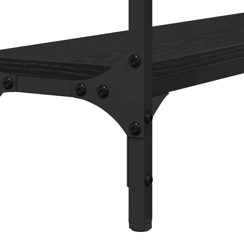 Table console Chêne noir 100 x 22,5 x 75 cm Bois d'ingénierie