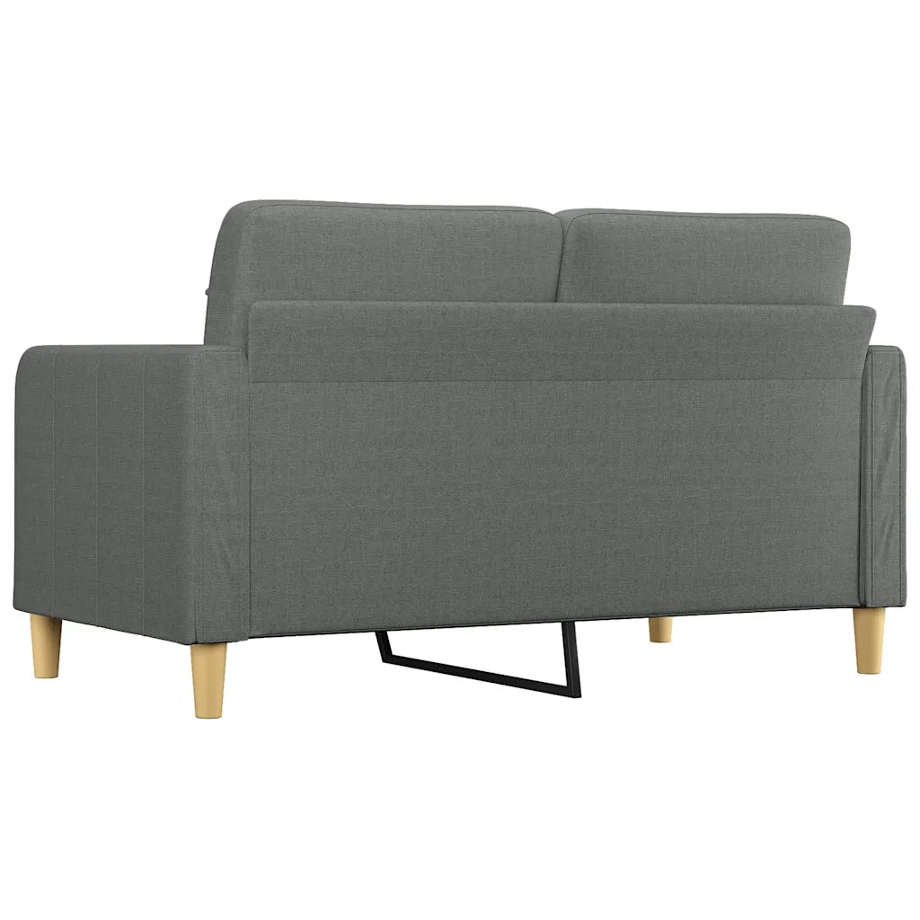 Divano | Divano da soggiorno | Sofa a 2 Posti Grigio Scuro 140 cm in Tessuto