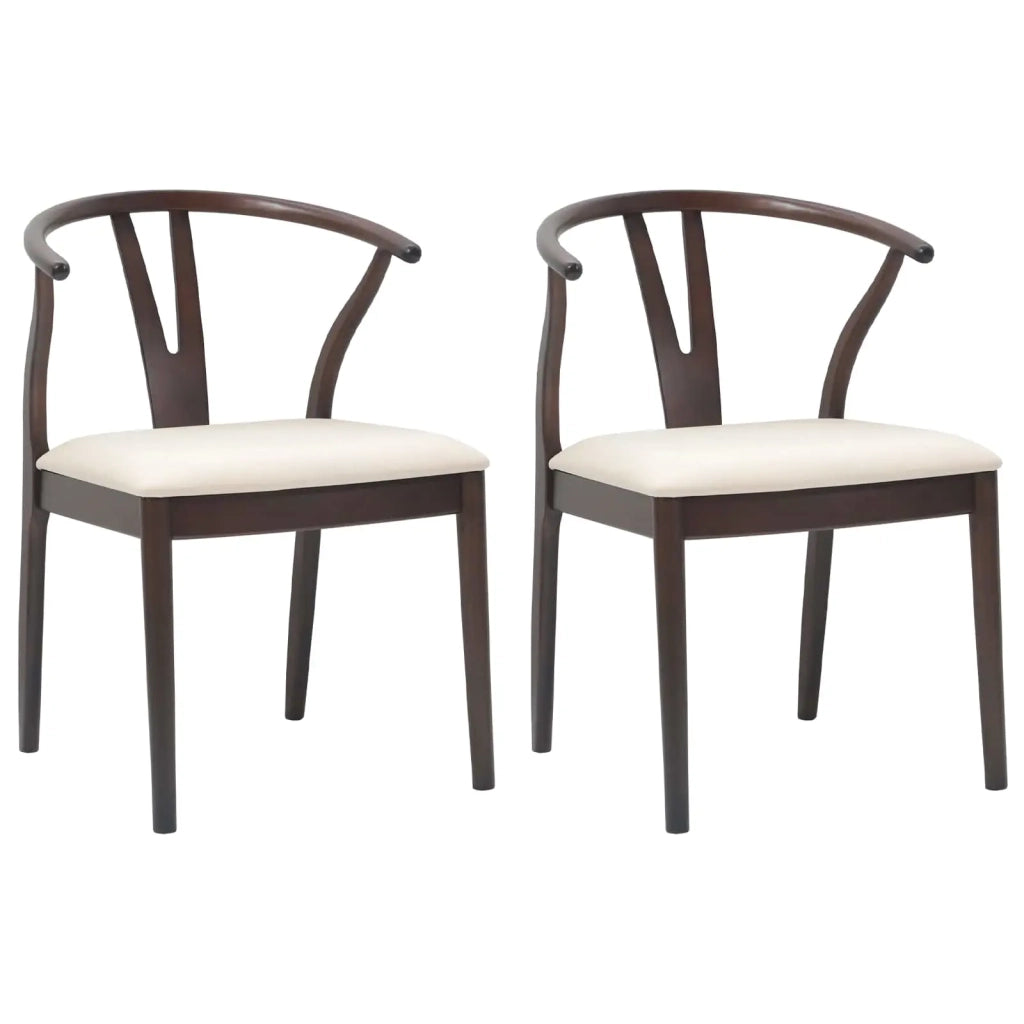 Sedia da pranzo 2 pcs Marrone chiaro e chiaro
