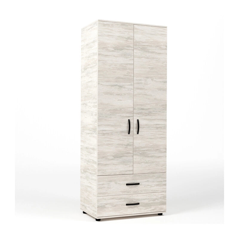 KIT ARMADIO 2 ANTE + 2 CASS 80X52X205 BIANCO VEN.K083