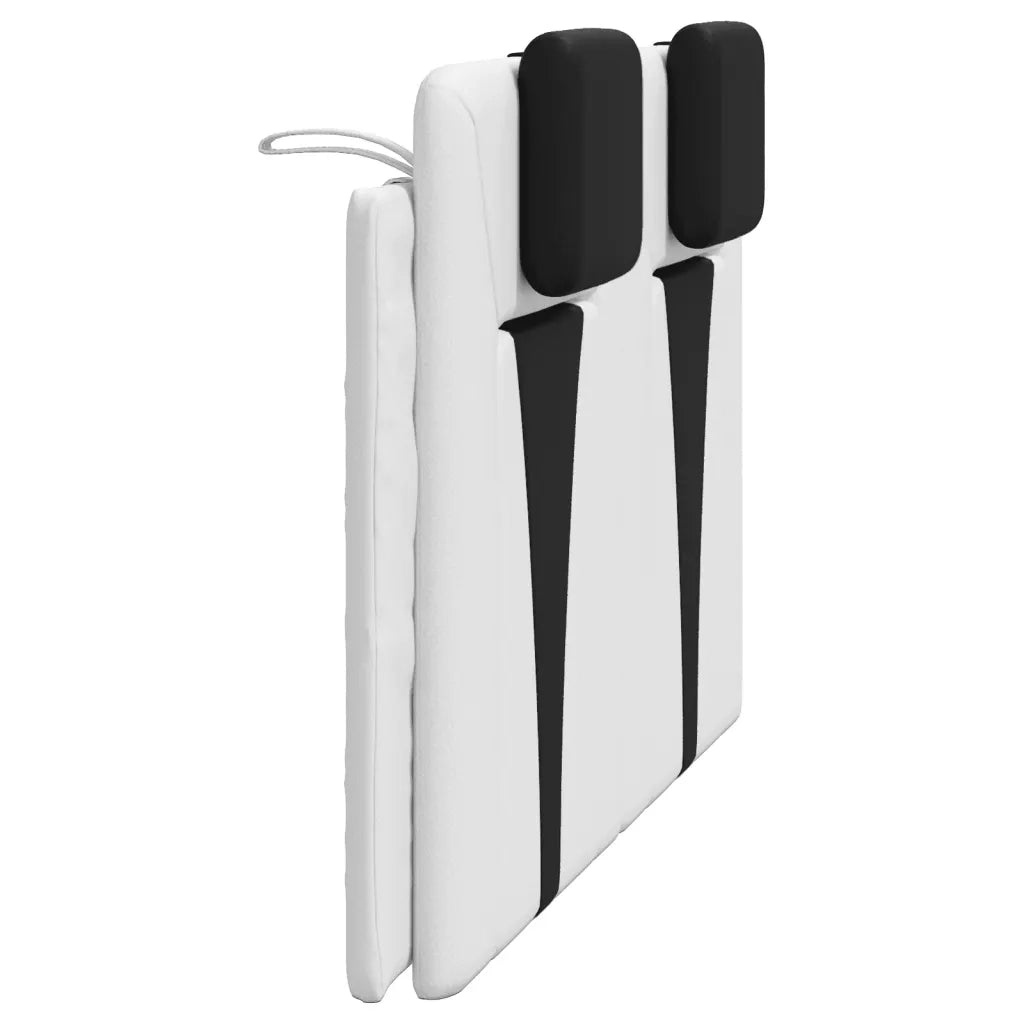 Coussin de tête de lit Viana blanc et noir 140 cm similicuir