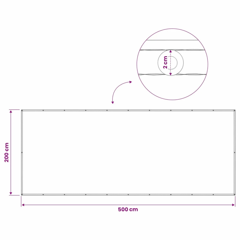Schermo di Privacy per Balcone 200 x 500 cm 42036633