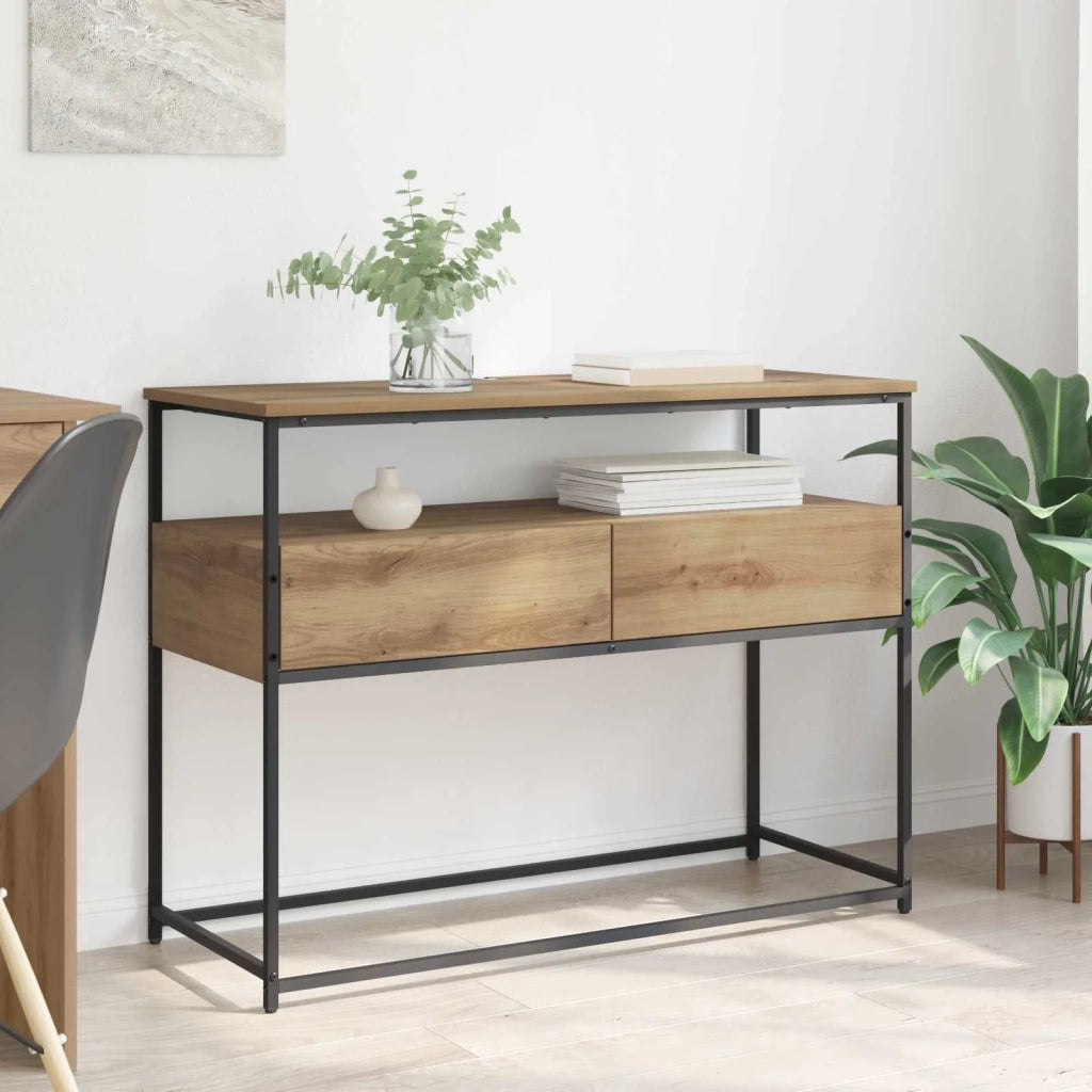 Table console Chêne artisanal 100 x 40 x 75 cm