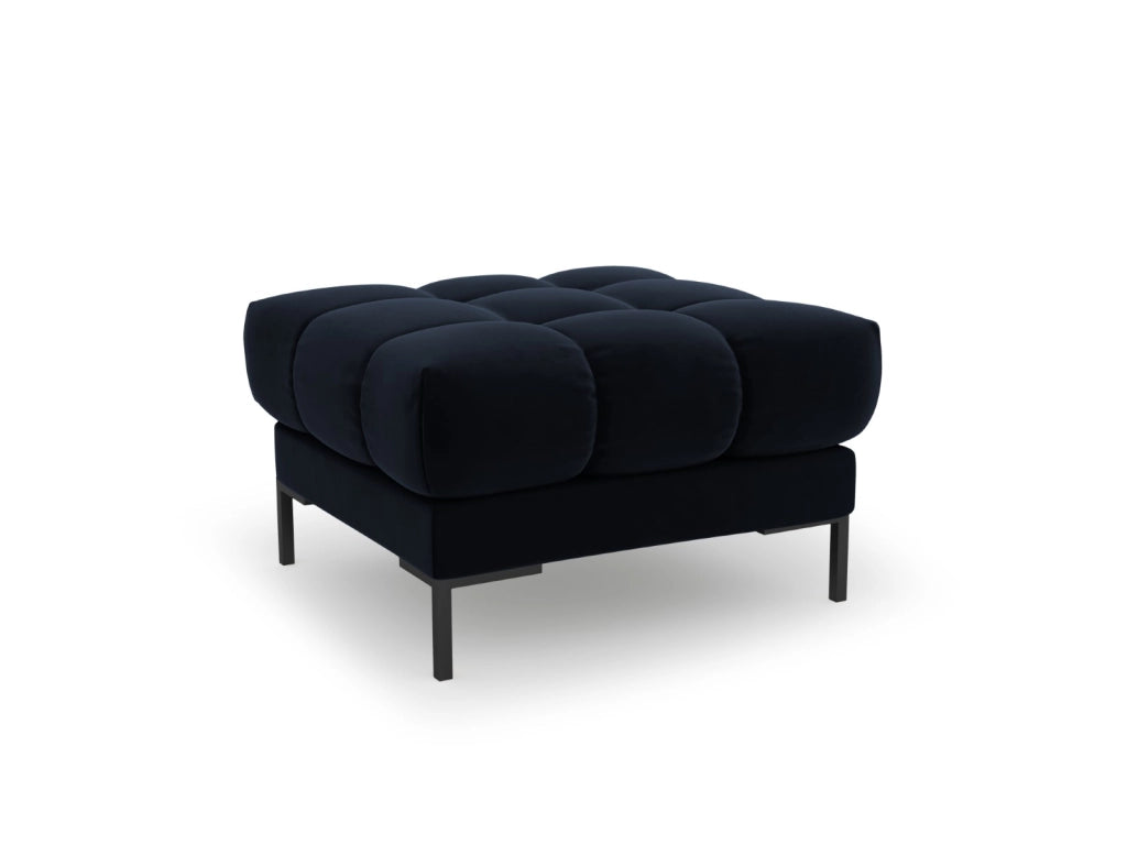 Cosmopolitan Design - Pouf "Bali" in velluto blu scuro 