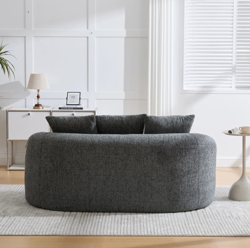 DIVANO 2 POSTI 164x92x60 cm Chenille Grigio