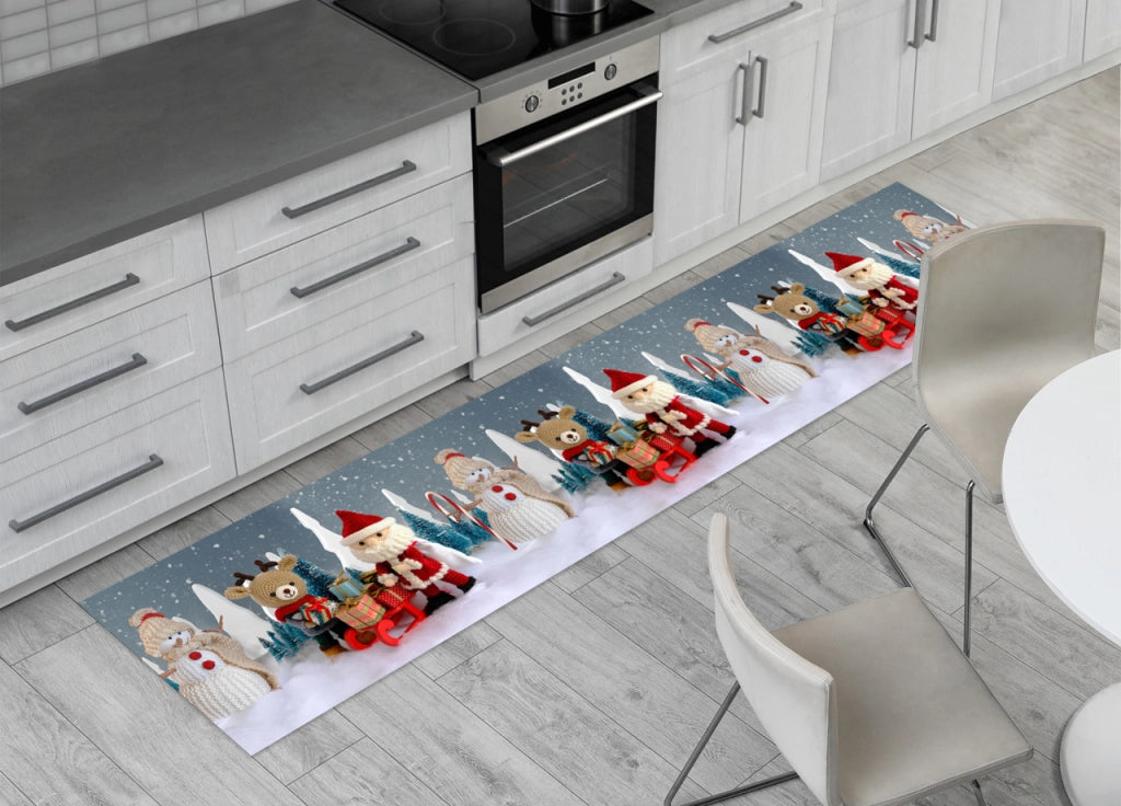 Tappeto Natale Passatoia Cucina Antiscivolo Sottolavello Digitale Pupazzo Maglia 479 - 50x320 - Pupazzo Maglia