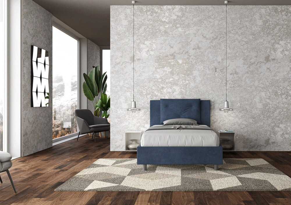 Letto Singolo 90x210 cm con Rete Appia Blu