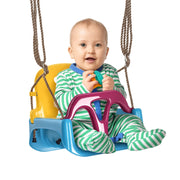 Altalena per Bambini 3 in 1 ¨C Zephmum ¨C Blu con Cintura di Sicurezza