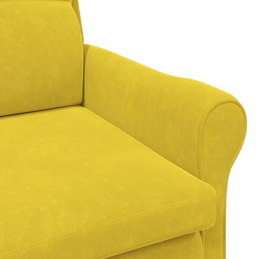 poltrona Giallo 76 x 94 x 102 cm Velluto