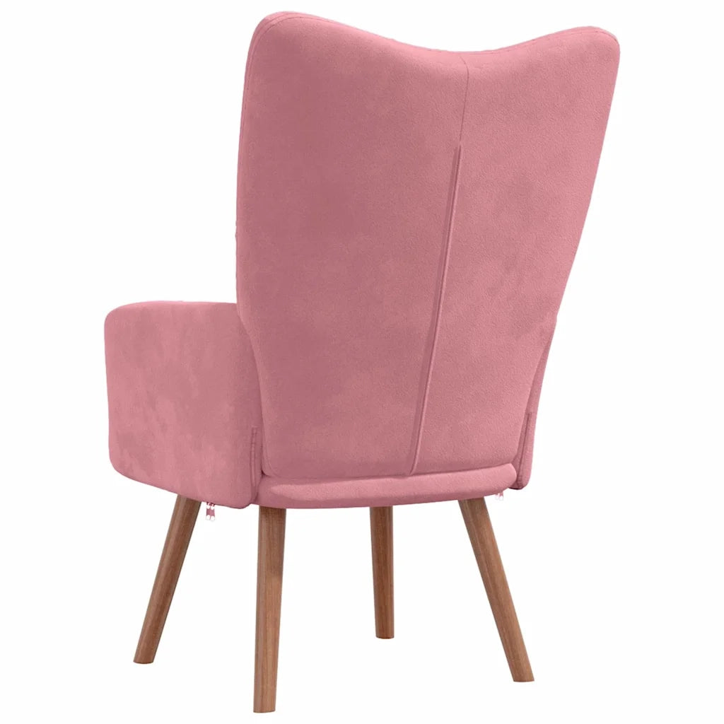 Sedia Relax Rosa in Velluto 328055