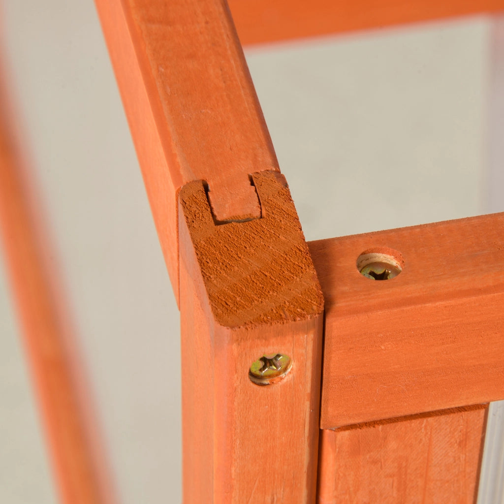 Serra per piante in legno e policarbonato ¨C Minimal ¨C 90x46x40 cm arancione