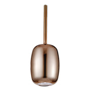 GIOIA Sospensione in Vetro Pirex Finitura Bronzo Lucido attacco E14 60W IP20 - Rossini Group - Lampada di design ovale sabbiata