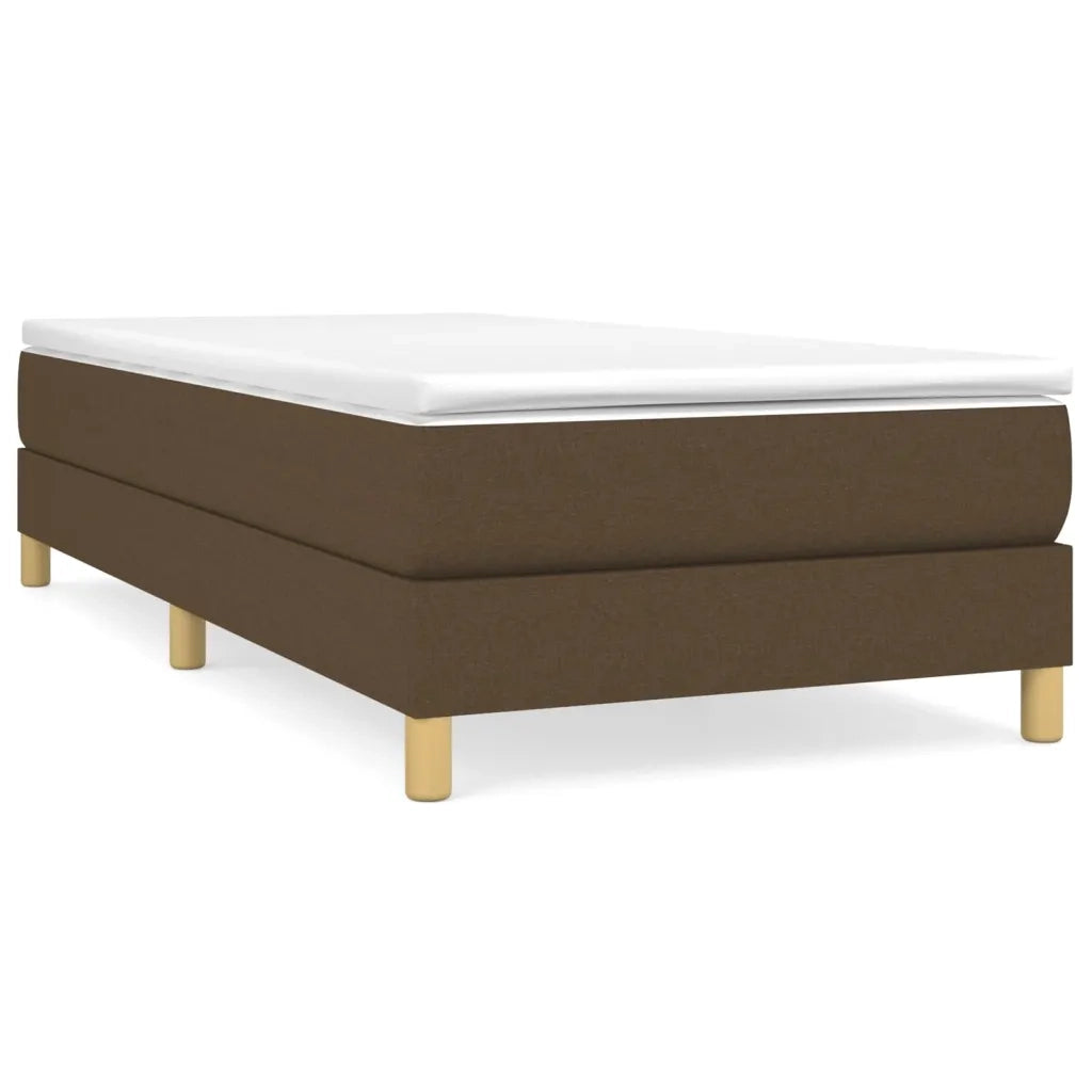 Giroletto a Molle con Materasso Marrone Scuro 80x200 cm Tessuto 3144130