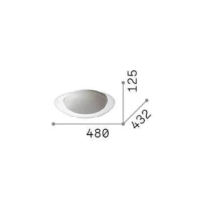 Plafoniera Collezione SQUISH LED 20W Luce Calda 3000K Trasparente Ideal Lux