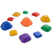 Set di 11 pietre di fiume. Pietre quadrate per l'equilibrio, impilabili e antiscivolo. Pietre impilabili con una capacit¨¤ di carico fino a 80 kg,