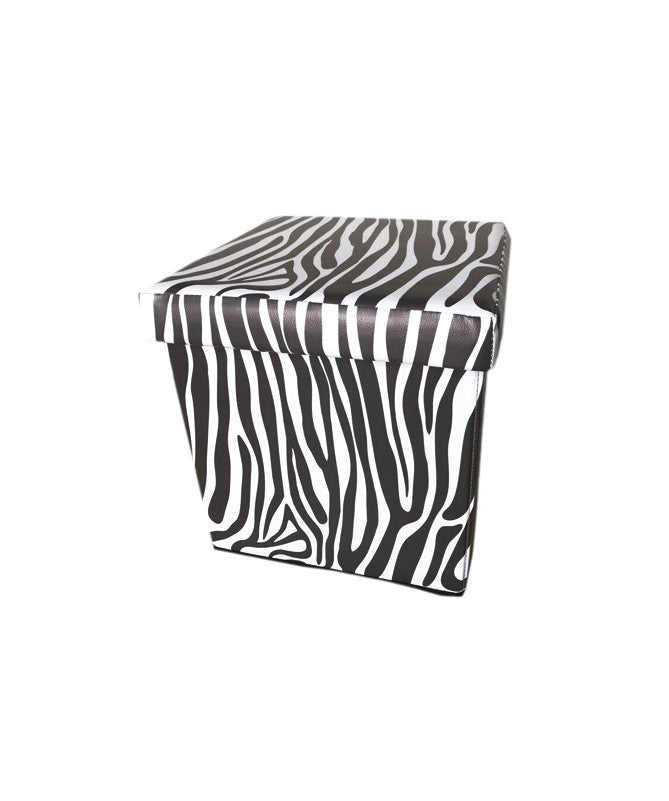 PUFF CUBO 32x32x32 PIEGH. ZEBRA