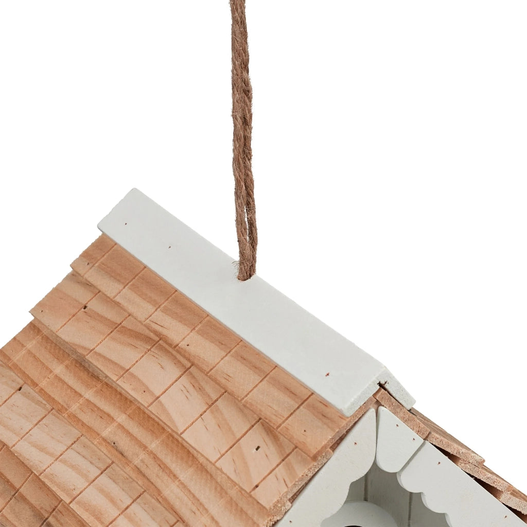 Casetta per uccelli decorativa rustica design country 20 x 15 x 10 cm per giardino balcone terrazzo in legno naturale 13_0013640